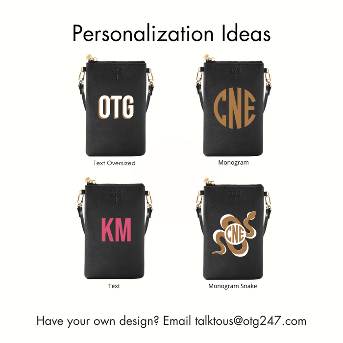 #1 Black Crossbody/Wristlet – personalized image