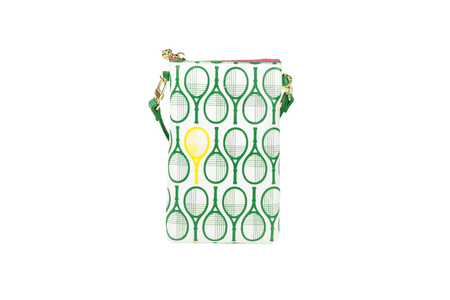 #1 Caren Racquet Green Crossbody Wristlet