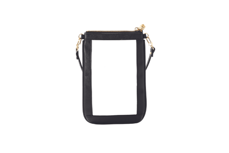 #1 Double Nudie Black Crossbody Wristlet