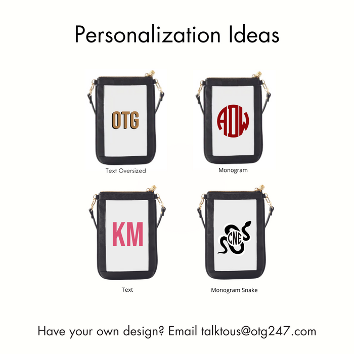 #1 Double Nudie Black Crossbody Wristlet – personalized image