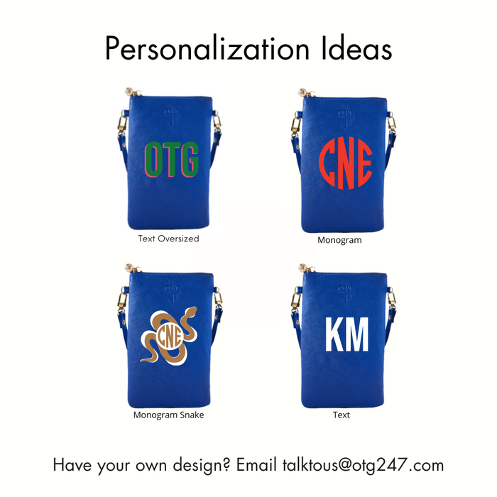 #1 Navy Crossbody Wristlet – personalized image