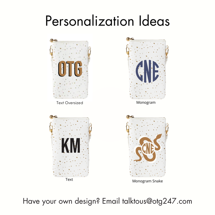 #1 Nicole Dot Gold Crossbody Wristlet – personalized image
