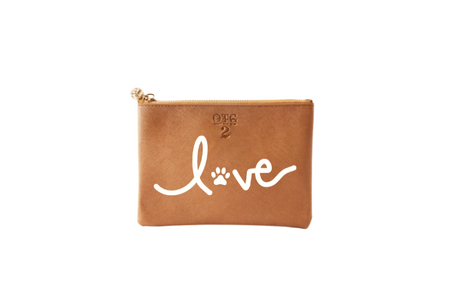 #2 Tan Love Paw Pouch