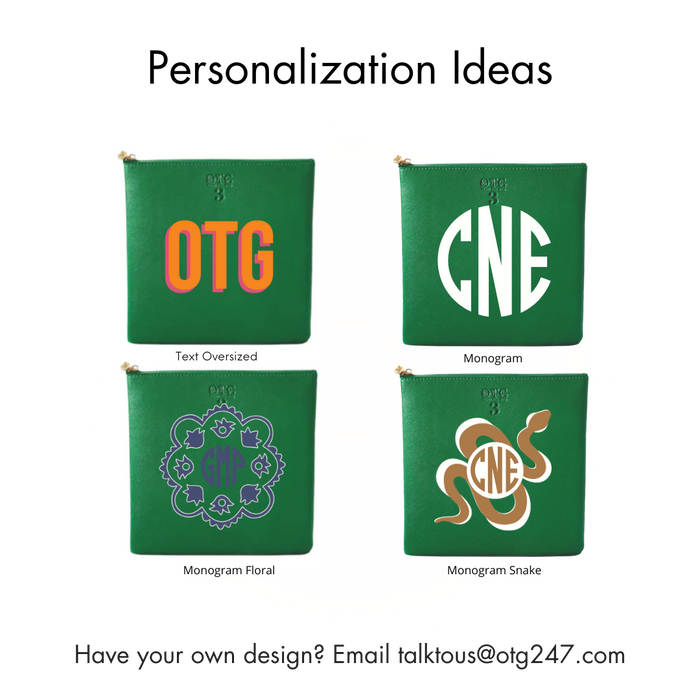 #3 Green Pouch – personalized image