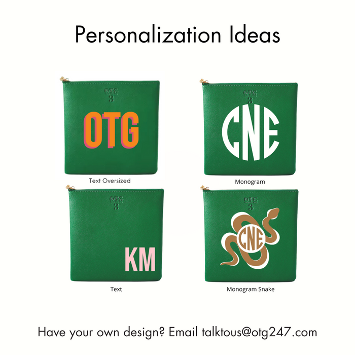 #3 Green Pouch – personalized image