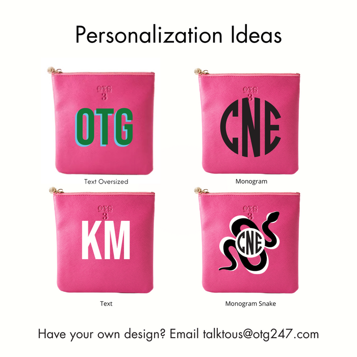 #3 Hot Pink Pouch – personalized image