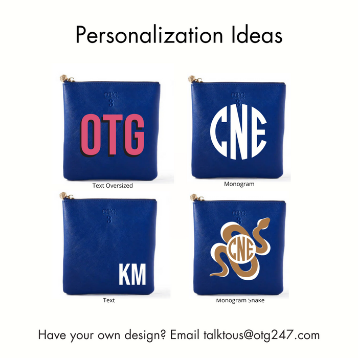 #3 Navy Pouch – personalized image