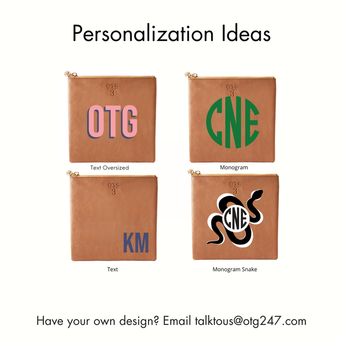 #3 Tan Pouch – personalized image