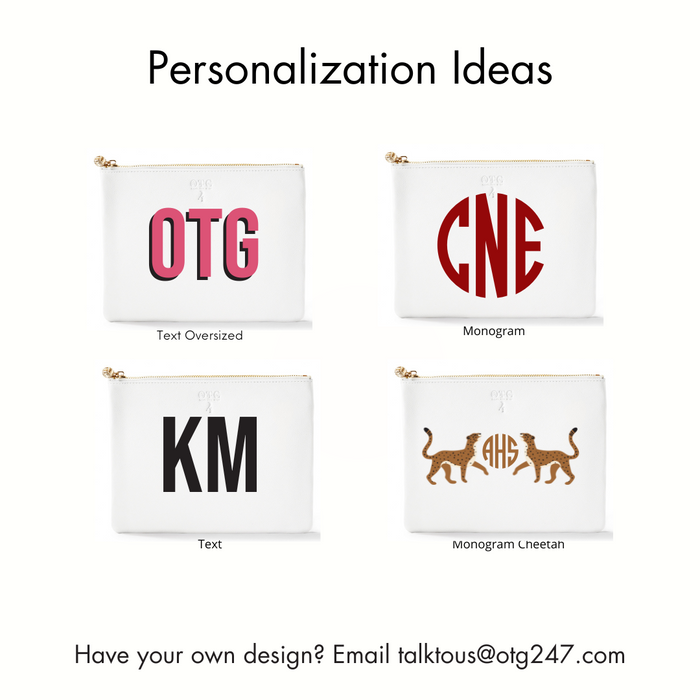 #4 White Pouch – personalized image