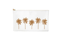 #5 White Palm Tree Clutch