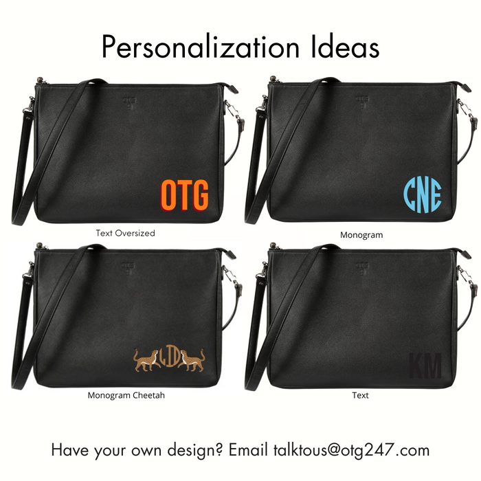 #9 JW Black Padded Crossbody Techie – personalized image