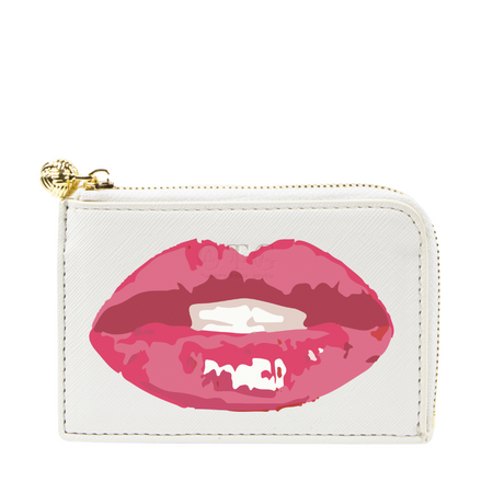 Card Case White Viv Lips