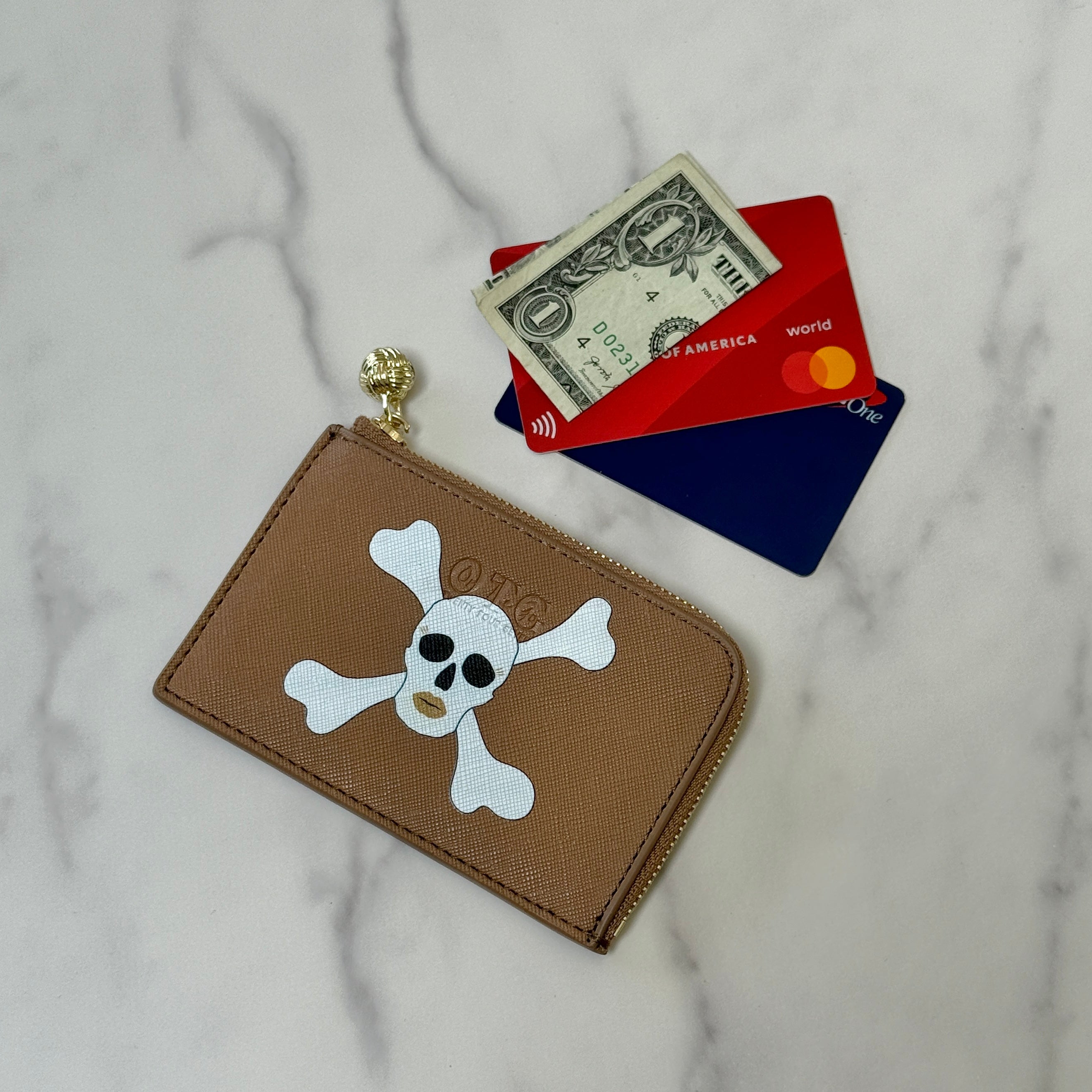 Card Case Holly Skull