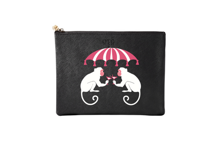 #4 Monkey Black Pouch