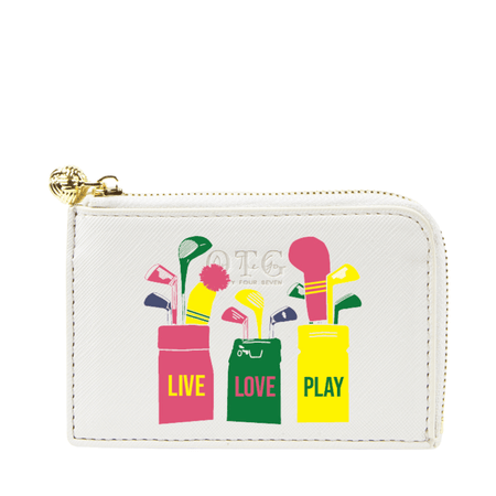 Card Case White Live Love Play