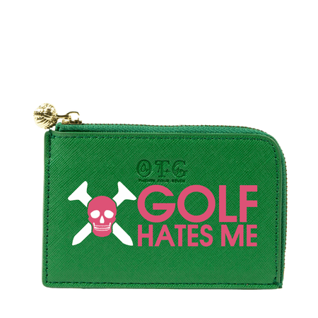 Card Case Green Golf Hates Me
