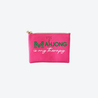 #2 Hot Pink Mahjong Is My Therapy Pouch