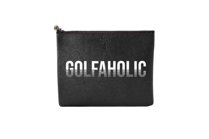 Size #4 JW Blackout Golfaholic Washable Vegan On The Go Pouch Bag