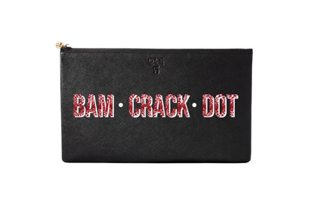 #5 Black Bam Crack Dot Clutch