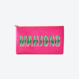 #5 Hot Pink Mahjong Leopard Clutch