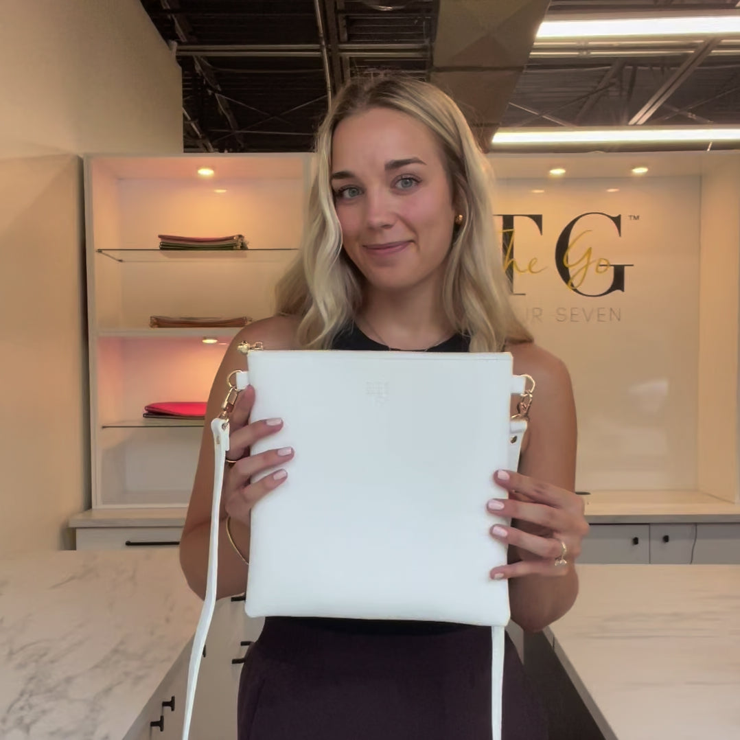 Load video: #6 White Crossbody