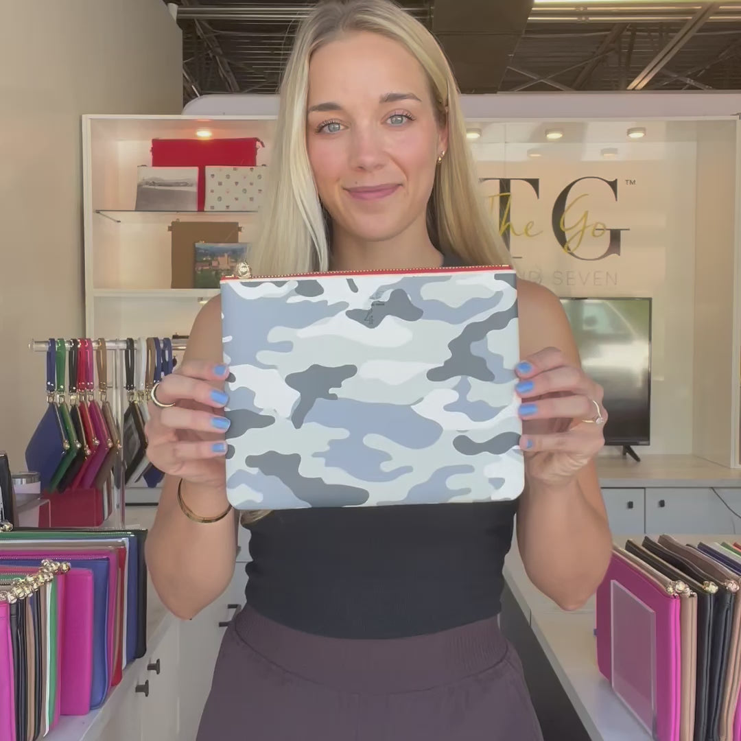 Load video: #4 Abby Camo Pouch