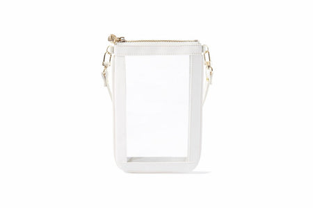 #1 Double Nudie White Crossbody Wristlet