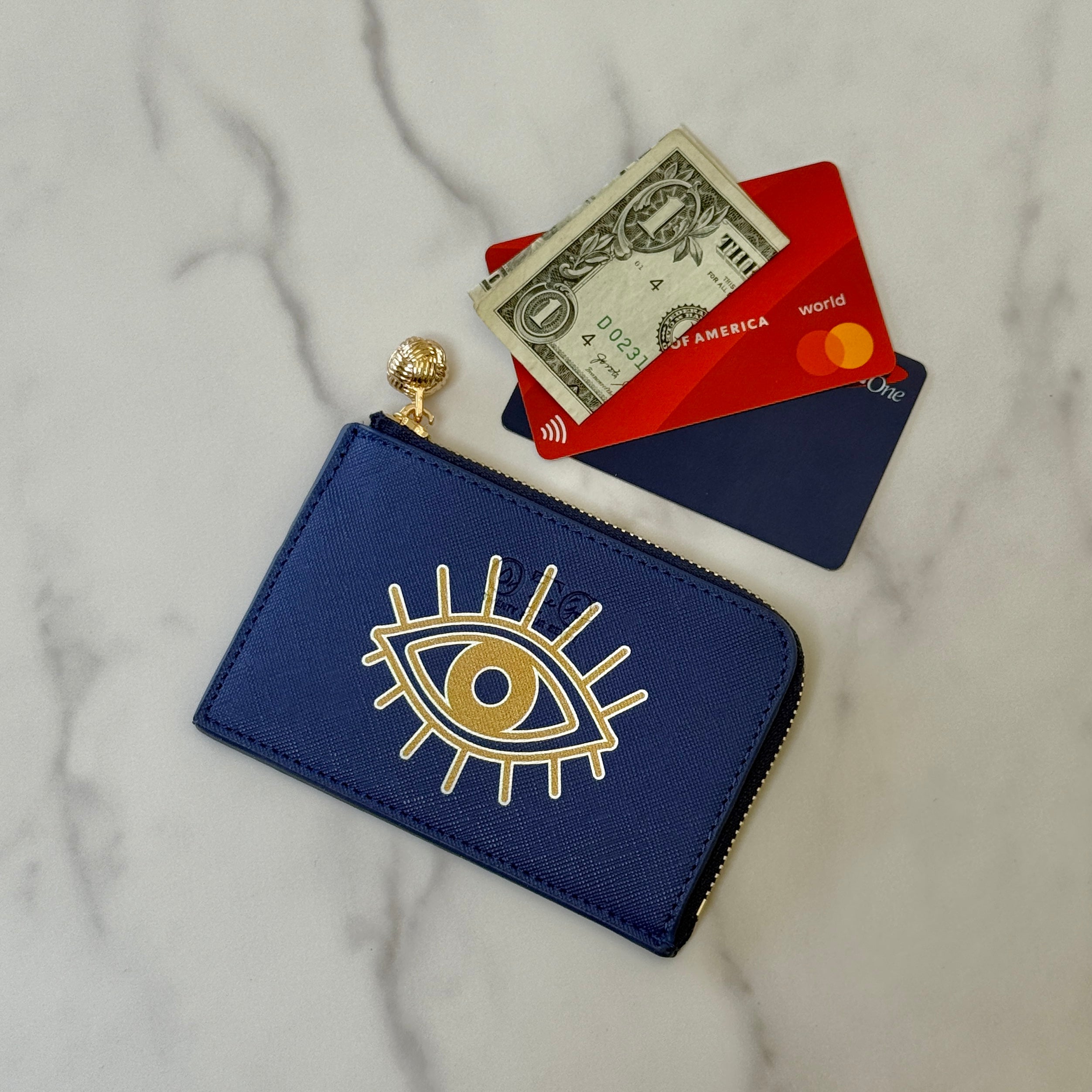 Card Case Navy Sabra Eye