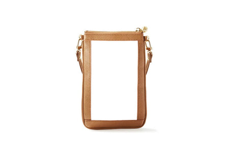 #1 Double Nudie Tan Crossbody Wristlet