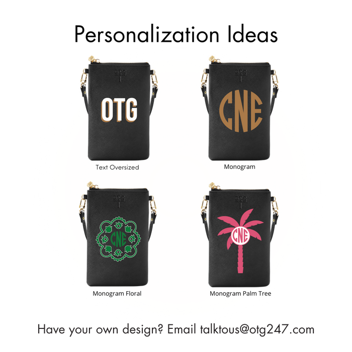 #1 Black Crossbody/Wristlet – personalized image