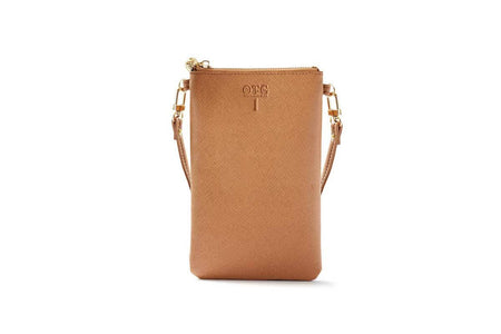 #1 Tan Crossbody Wristlet