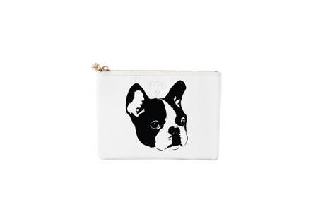#2 Frenchie White Pouch