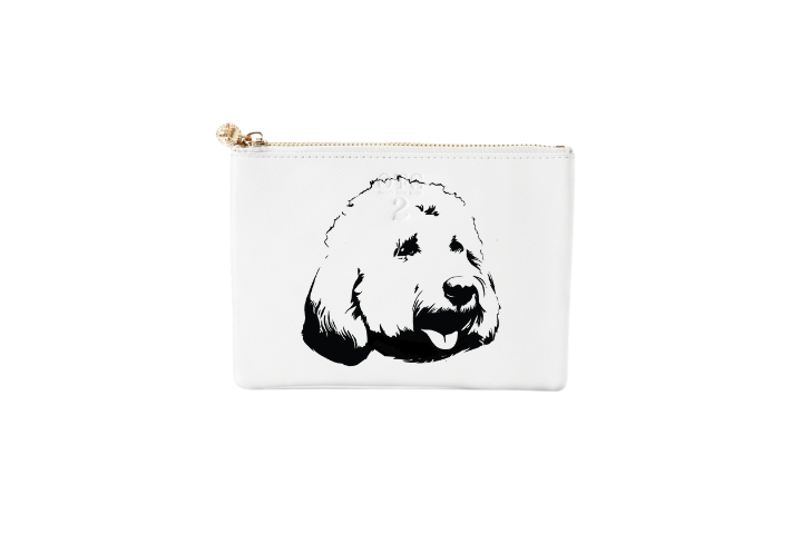 #2 White Poodle Pouch