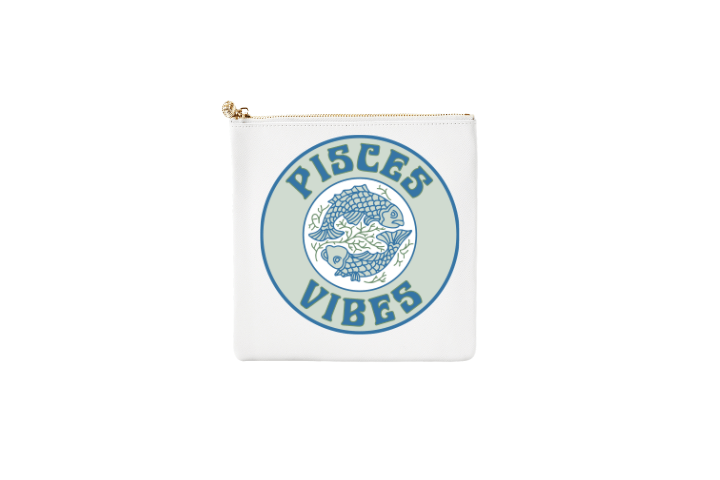 #3 White Pisces Pouch