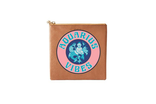 #3 Tan Aquarius Pouch