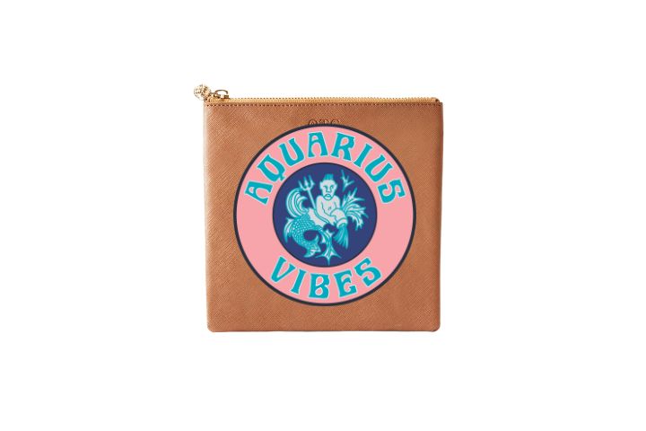 #3 Tan Aquarius Pouch