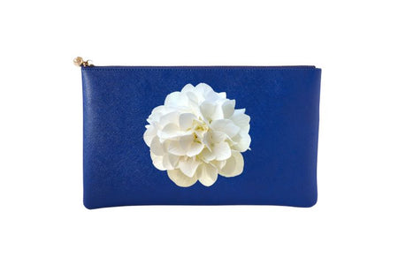 #5 Navy Peony Clutch