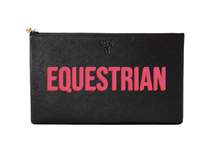 #5 Equestrian Black Clutch