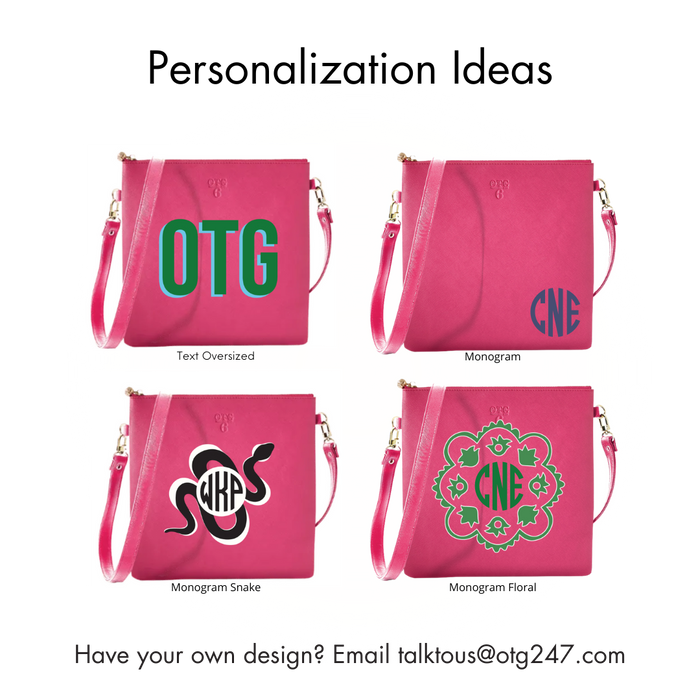 #6 Hot Pink Crossbody – personalized image