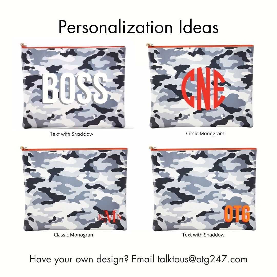 #8 Abby Camo Gray Pouch