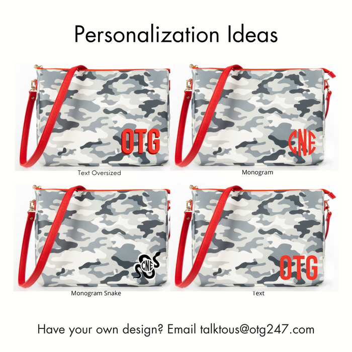 #9 Abby Camo Padded Crossbody Techie – personalized image