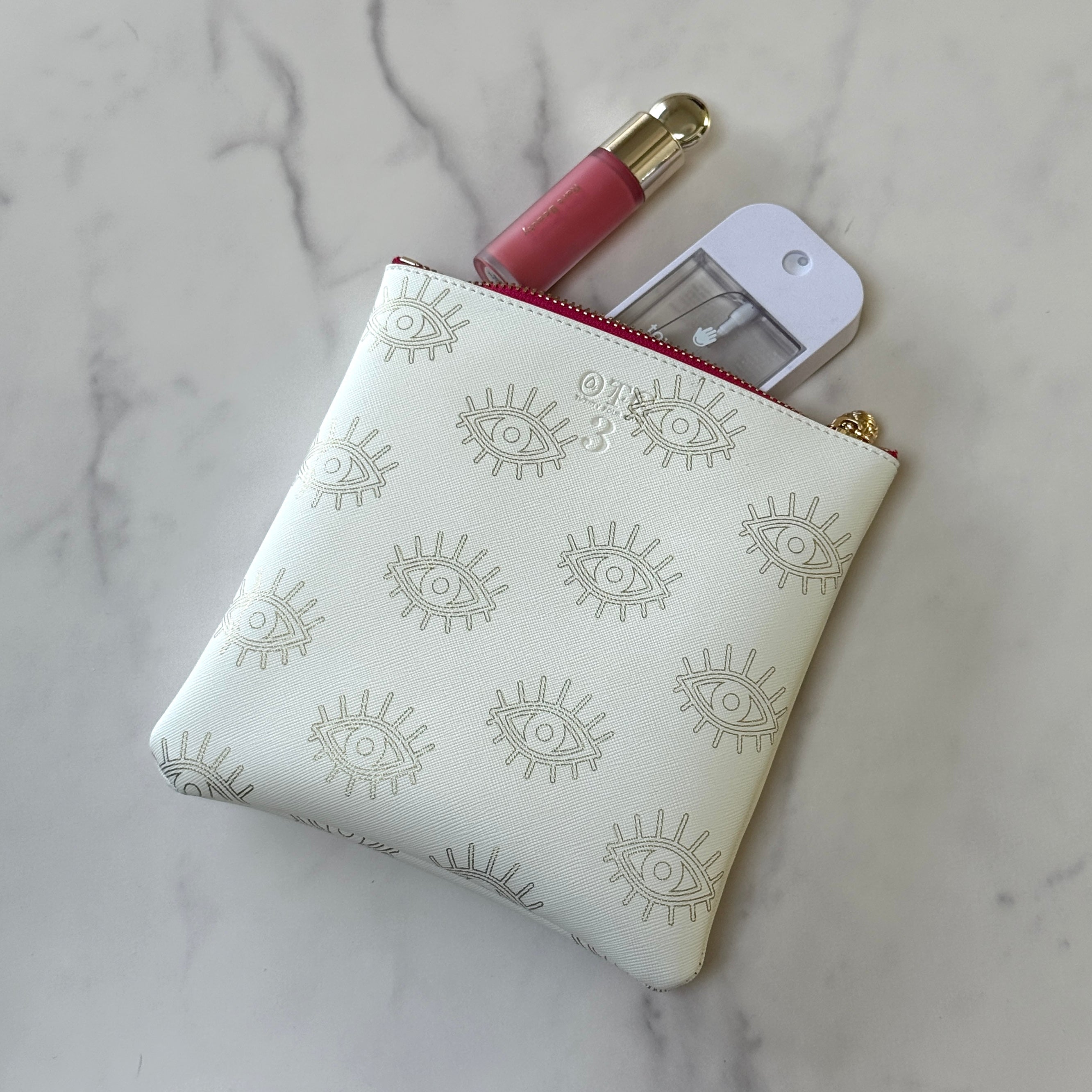 #3 Sabra Eye White Pouch