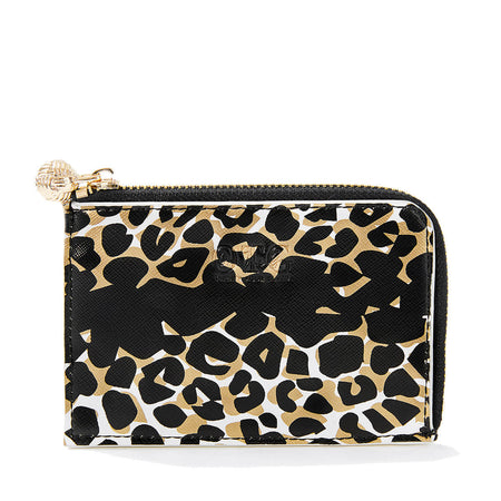 Card Case Caki Leopard Gold