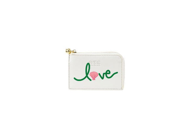 Card Case White Beach Love