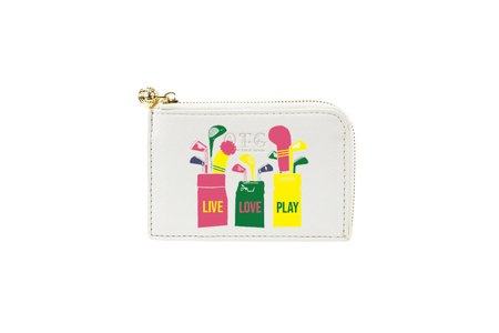 Card Case White Live Love Play