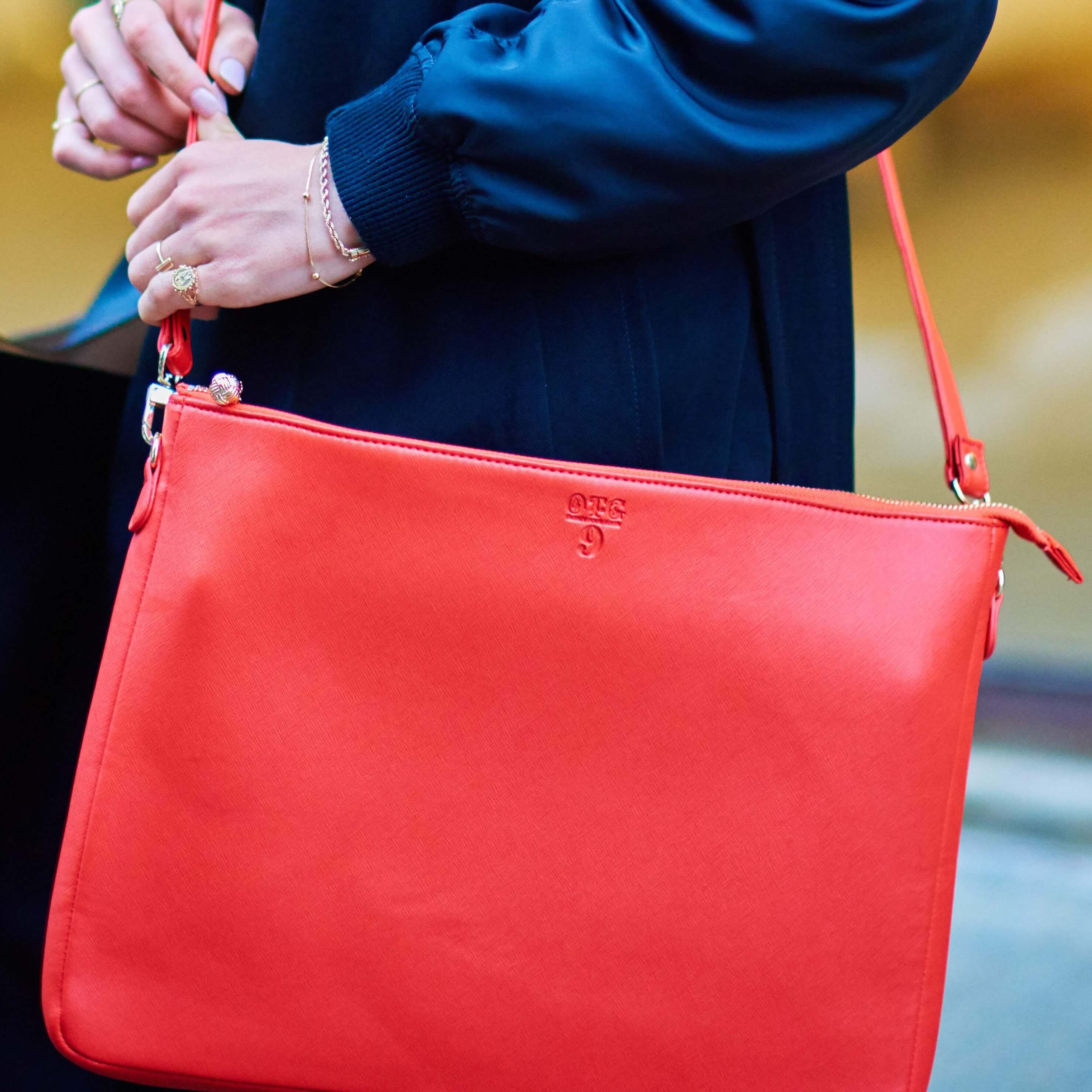 #9 Orange Padded Crossbody Techie