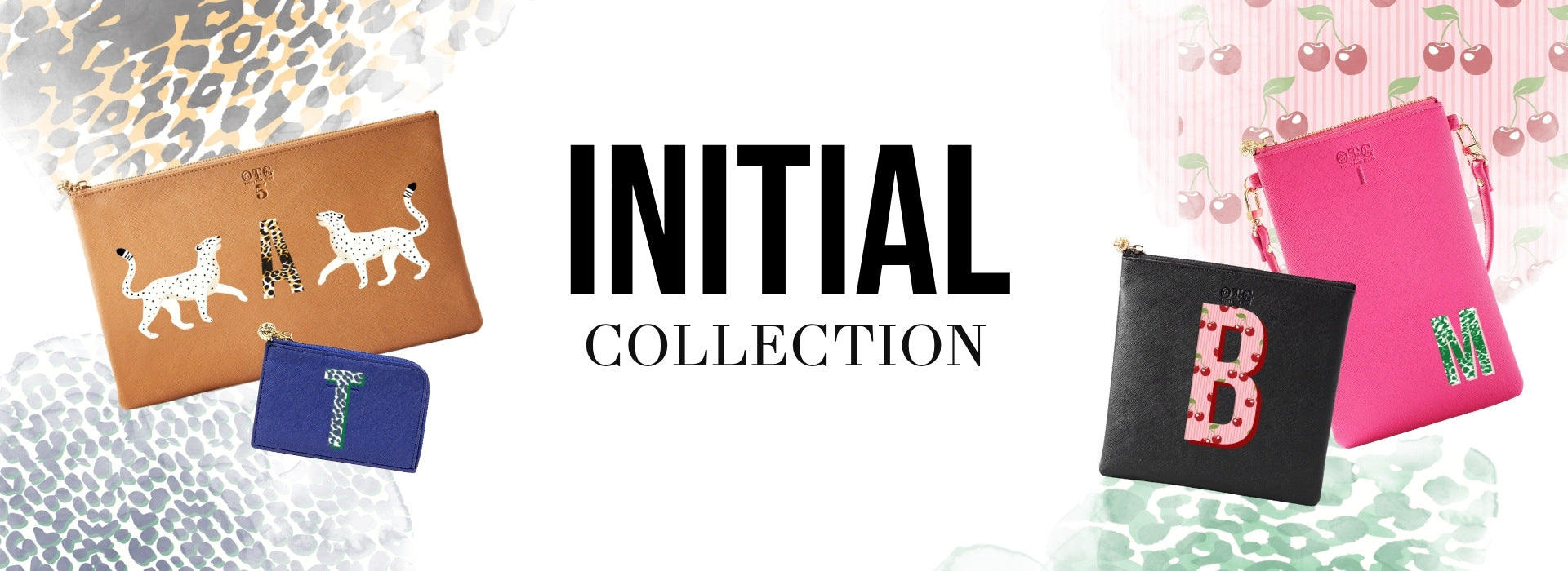 Promotional Banner for the OTG247 single letter monogram collection.