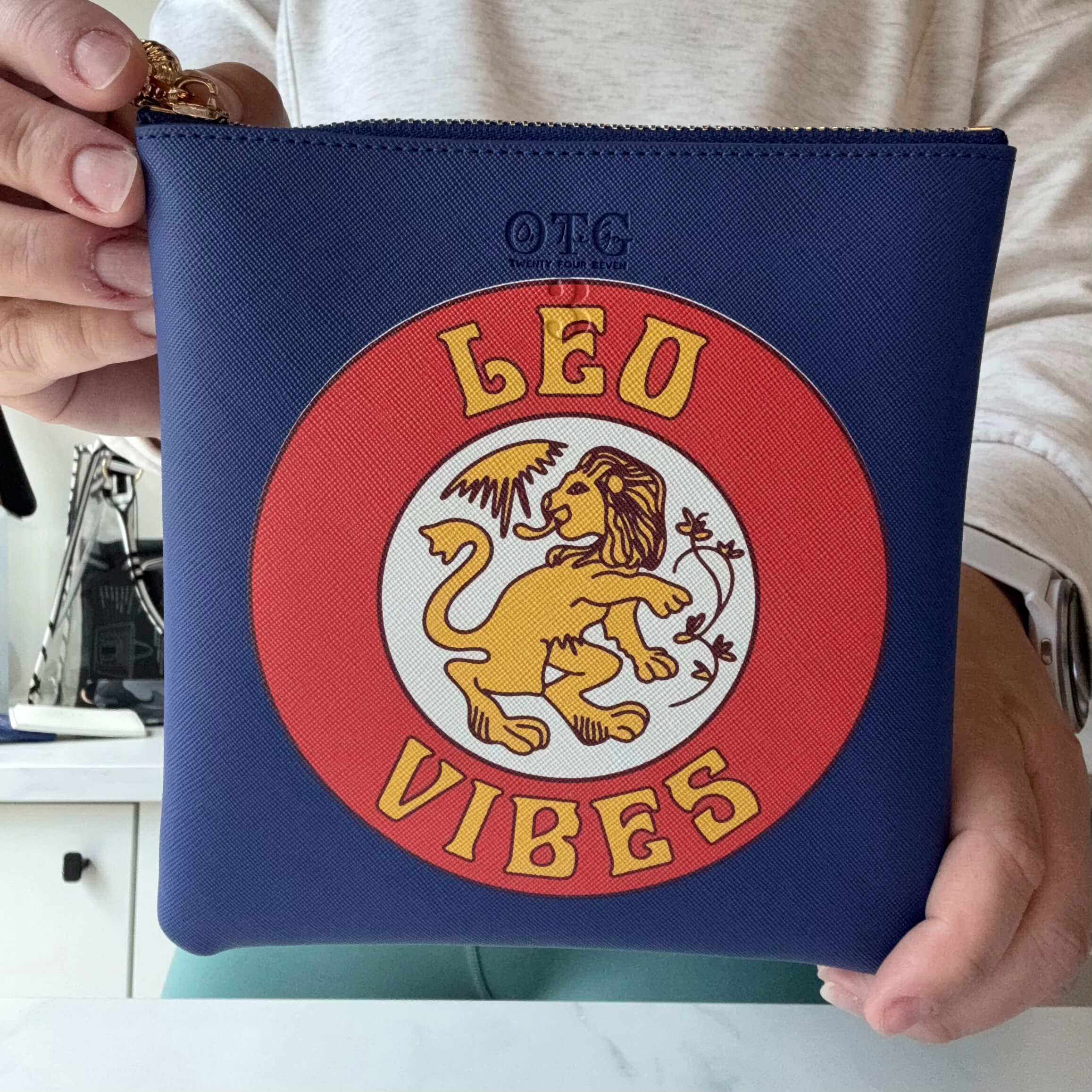 #3 Navy Leo Pouch