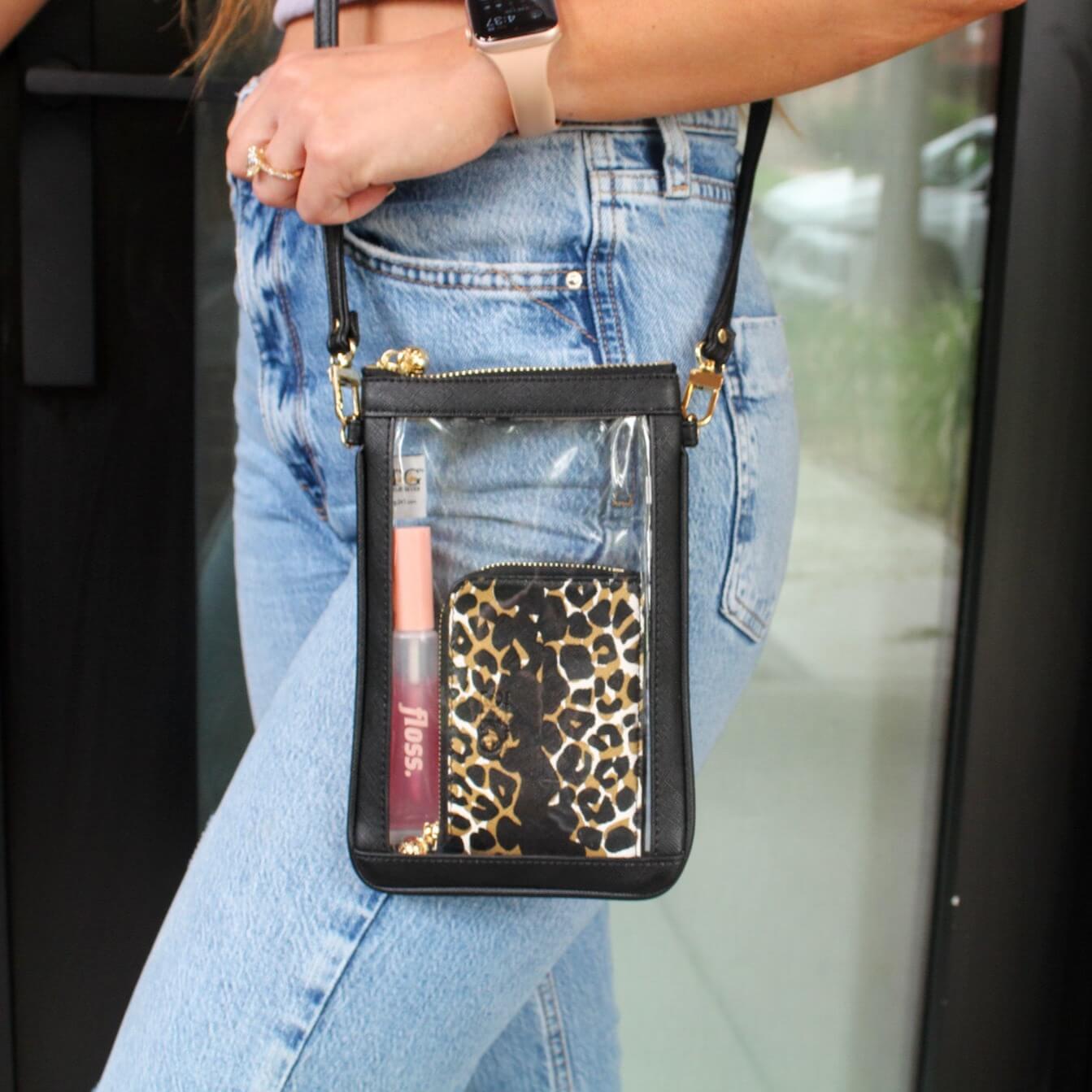 #1 Double Nudie Black Crossbody Wristlet