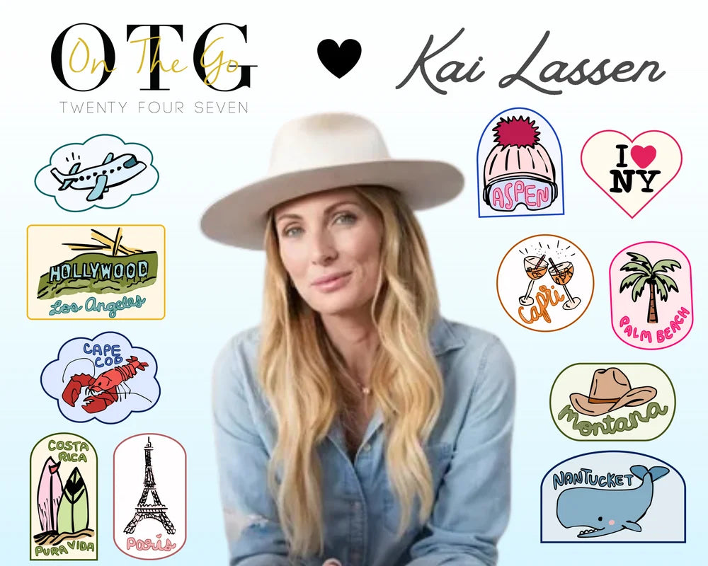 OTG On The Go x Kai Lassen travel sticker collaboration.